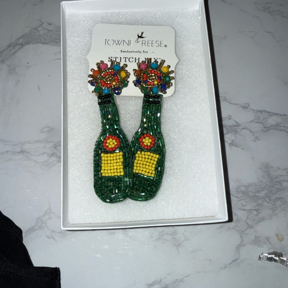 Towne & Reese Multicolor Beaded Earrings